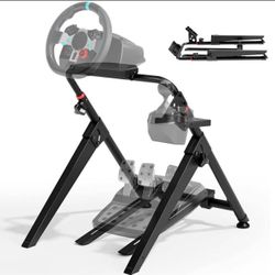 Open box-ARES WING Sim Racing Wheel Stand, Foldable Racing Simulator Cockpit, Formula and GT Sim Racing Cockpit Compatible with Fanatec, Thrustmaster,