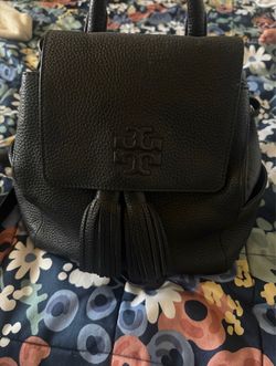 Tory Burch Black Leather Backpack mini