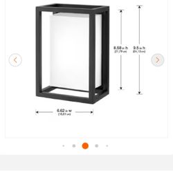 Home Decorators Collection Abbey 9.5 in. 1-Light Sand Black Hardwired LED Outdoor Wall Light Lantern Sconce with Integrated LED Bulb