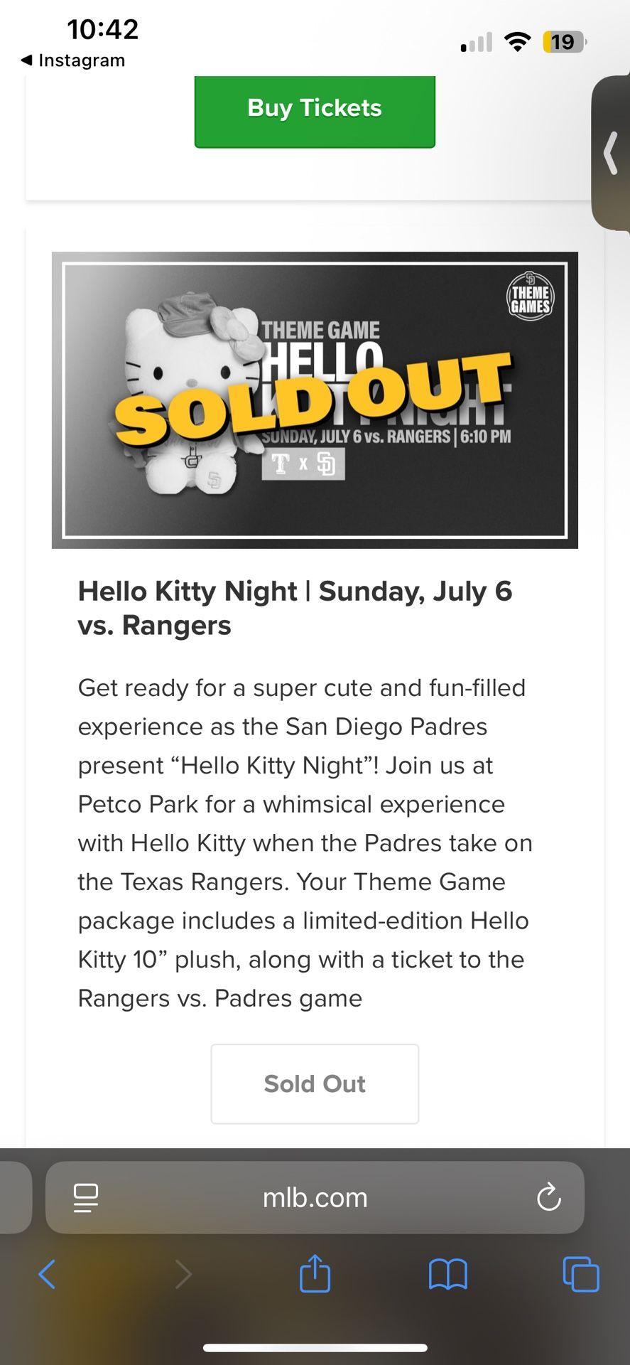 Hello Kitty Night Tickets