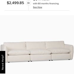 3 Piece White Couch
