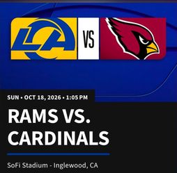 LA Rams vs Cardinals NFL Ticket Oct 18 2026