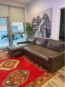 Restoration Hardware Maxwell leather sectional