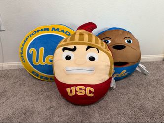UCLA and USC Squish Pillows
