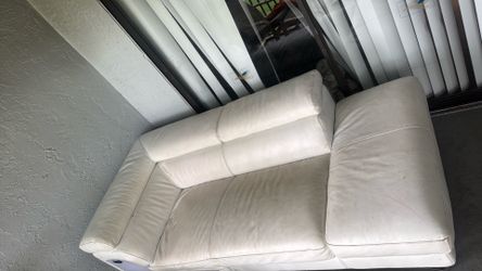 White letter couch