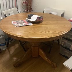 Dining table wooden vintage heavy duty