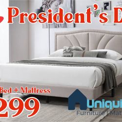 Queen Bed Frame And Mattress ✅ Financing Available - Bad or No Credit Accepted ✅ 