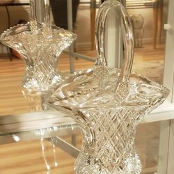 Antique Cut Glass Basket