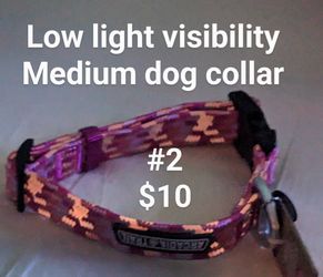 Medium Low Visibility Dog Collar