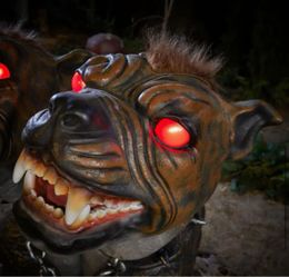 GIANT 3.5 FT Wicked Woods LED Hell Hound Double Headed Dog Halloween Animatronic - NEW In Box