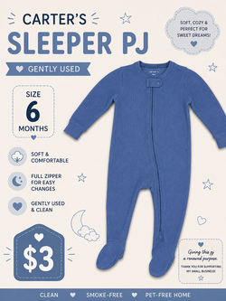 Baby Boy Carters Sleeper PJ Size 6 Months