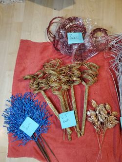 Glittered Wreath/ Arrangement Making Supplies 