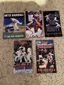 Mets ticket brochure lot of 5