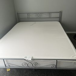Queen mattress And Frame 