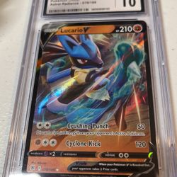 POKEMON 2022 Astral Radiance LUCARIO V #078 CGC10 Gem Mint RARE