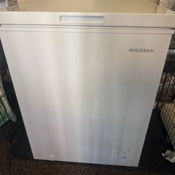 Insignia™ - 5.0 Cu. Ft. Garage Ready-Chest Freezer - White