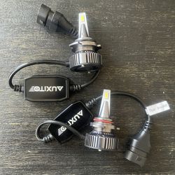 AUXITO 9012/HIR2 LED Light Bulbs Mini Size 80W 16,000LM Per Pair 500% Brighter CanBus Ready Conversion Bulb Kit, 6500K White