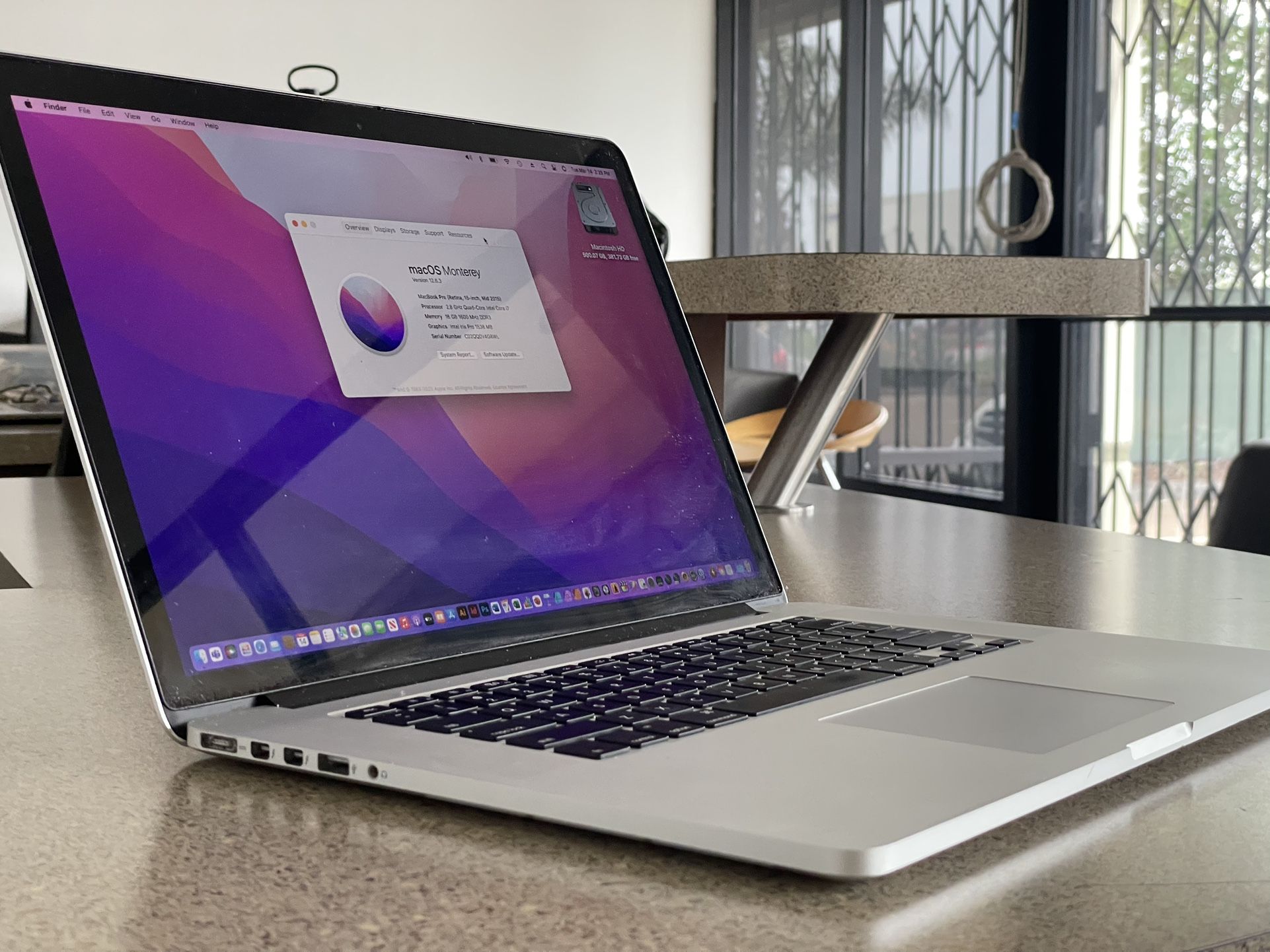MacBook Pro 15" Retina i7 500GB SSD & 16GB RAM Logic Pro & Photoshop