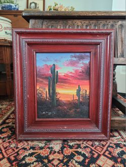 Original Oil Painting Southwest Desert Landscape B. Duggan