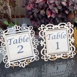 17 Table Number Stands