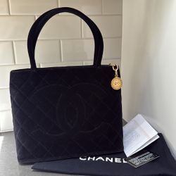 Chanel velvet Medallion Tote