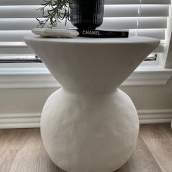 New Severna Ceramic Accent Table White - Threshold™: Modern Bell-Shaped,