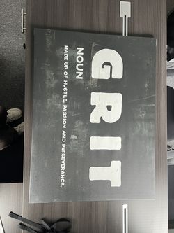 "Grit" Canvas Motivational Decoration