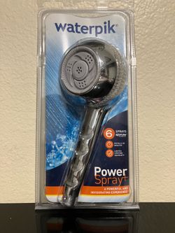 Chrome Finish Waterpik PowerSpray+ Hand-held Shower Head with 5’ hose - Discontinued Factory Sealed