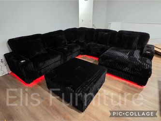 Black Friday Deal Sectional 6 Pcs Oversize Corduroy Fabric $1399