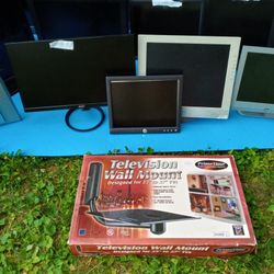 Over 20 TV's And Monitors Good For Parts Plus Tv Wall Mount New In Box