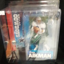 Dallas Cowboys 2005 McFarlane Legends Troy Aikman Action Figure  with Protective Case - Very Nice Condition!
