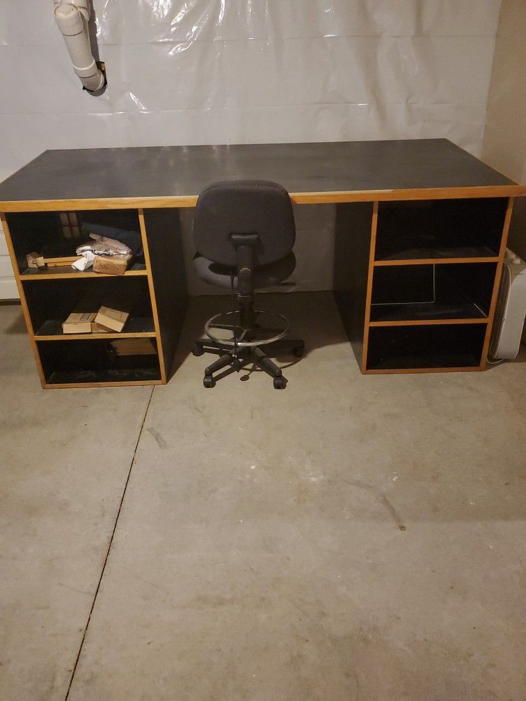 96" X 46" Engineers/Architects Plan Table With 6 Deep Storage Cubbies 