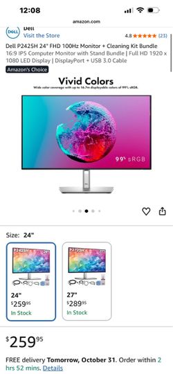 Dell Monitors P2425H