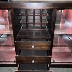 Cabinet storage dresser with lights