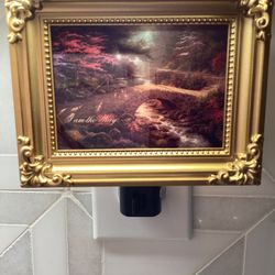 Thomas Kincade nightlight ‘I Am The Way’ + bulb 5” x 4”