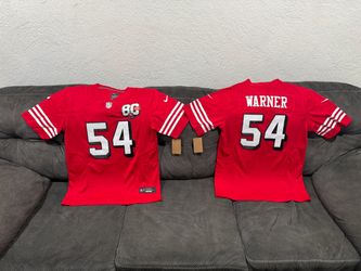 SF 49ers Fred Warner 80th Anniversary Jerseys
