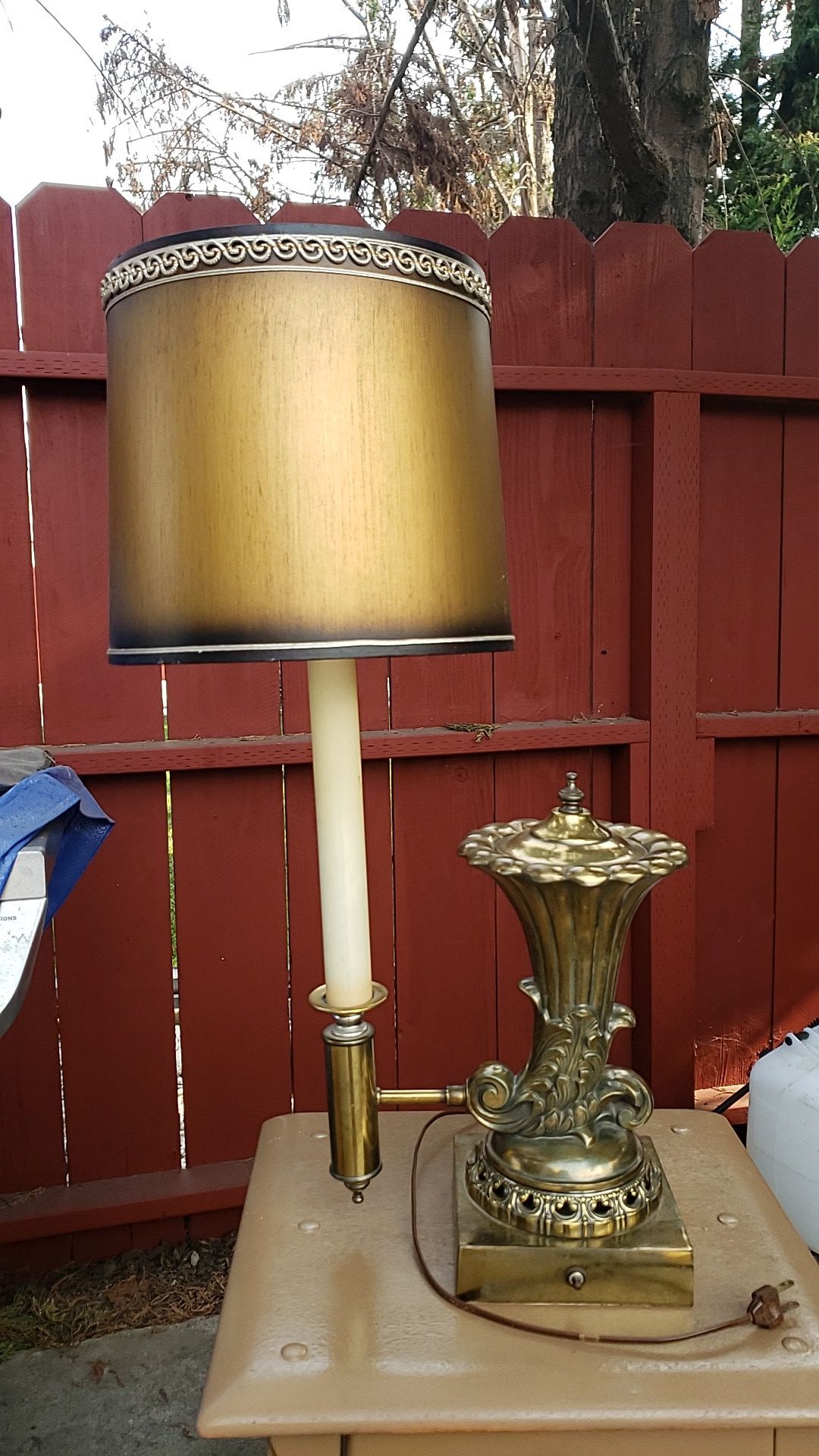 Antique table lamp.