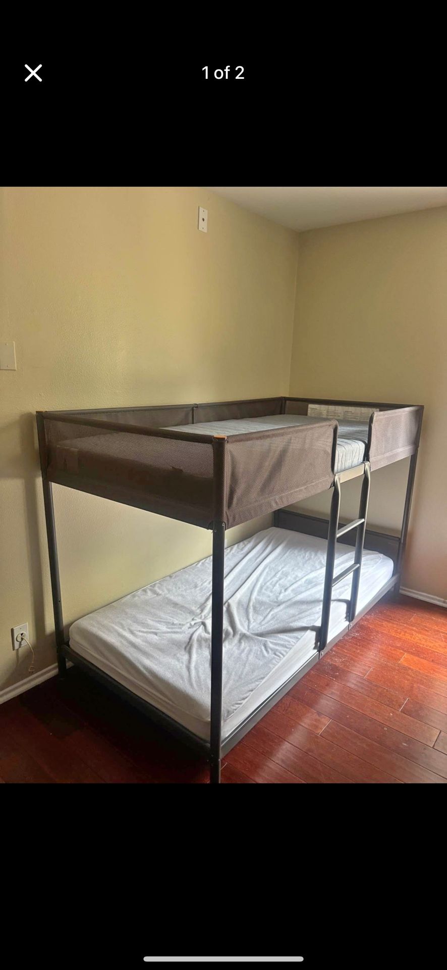 IKEA TWIN BUNK BEDS WITH IKEA MATTRESS $150 OBO