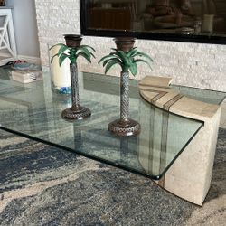 Candle holders, palm trees