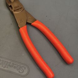 Snap-on Tools 87ACF Diagonal Cutters 7" VectorEdge Red Vinyl Pliers