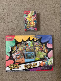 Pokemon Mega Evolutions Ascended Heroes Booster Bundle and Pin Collection