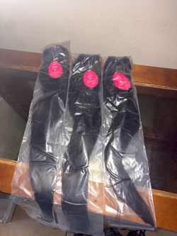 Human Hair Bundles, 16A Straight Bundles Human Hair Extensions 100% raw straight bundles 3 Bundles 16 18 20 Inch Natural Black Soft Silky Full Thick E