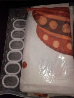 Pumpkin shower curtain