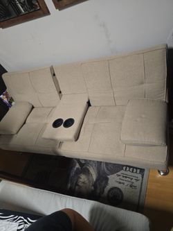 Beige futon/couch