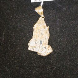 Gold Pendant Praying Hands