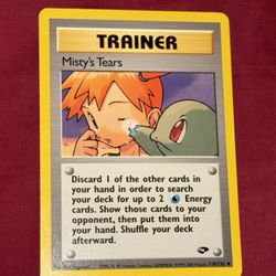 Pokémon TCG NM Misty's Tears Trainer Rare Card 118/132 Gym Challenge 2000 NM MT