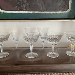 Austrian Crystal 8 Champagne Or Compote Wine And Liquor 