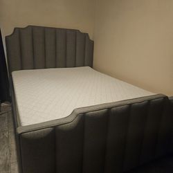 Queen Bed Frame And Mattress Plus Topper 