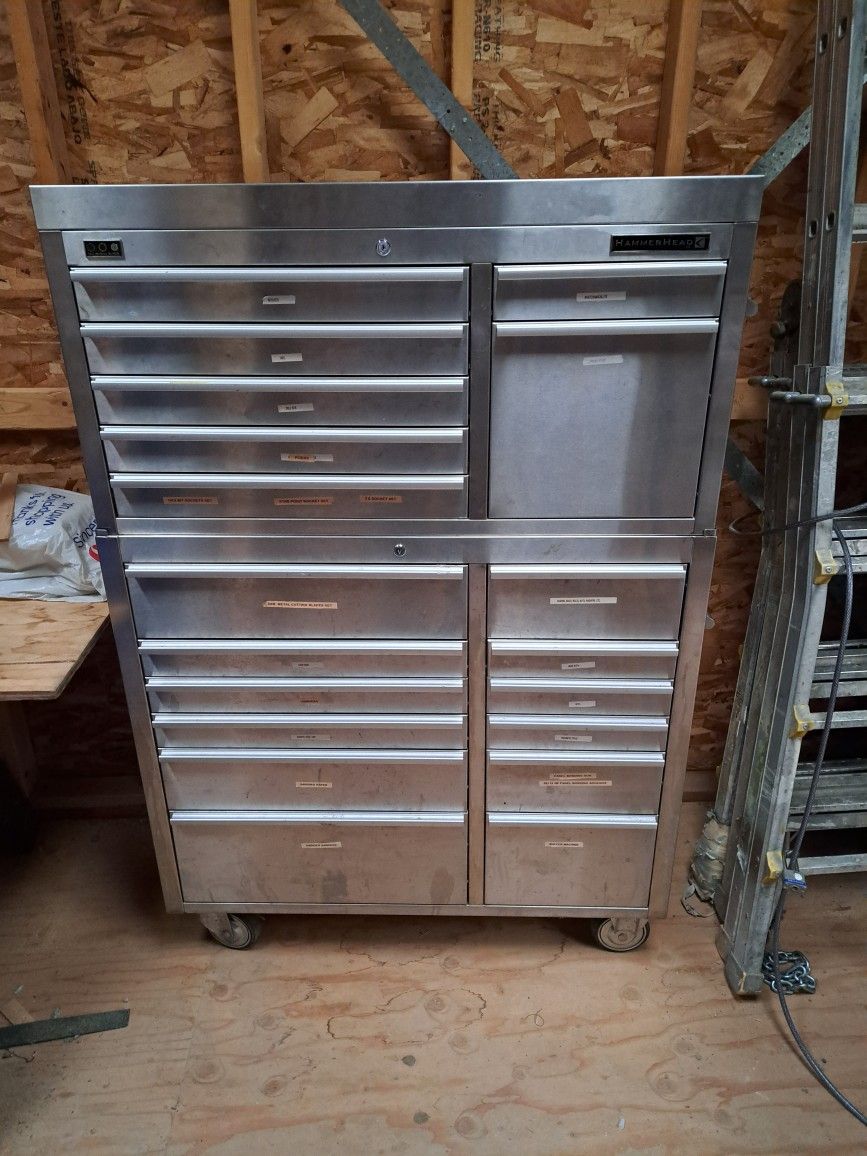 Stainless Tool Boxes, 2 pc. Stack Set: