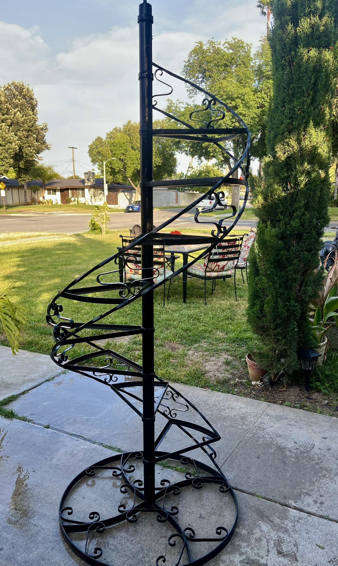 Vintage wrought Iron Spiraling Staircase